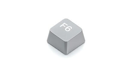 F6 Keycap on a White Background