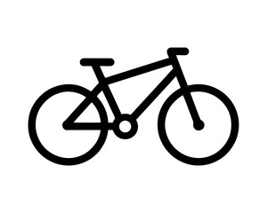 Minimalist Bicycle Logo in Line Art Style