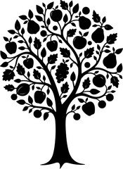 Obraz premium vector tree with leaves