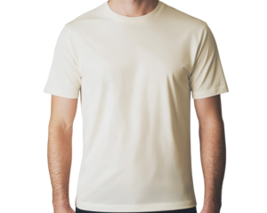 Cream-Colored Crew Neck T-Shirt Versatile, Comfortable, and Perfect for Everyday Wear