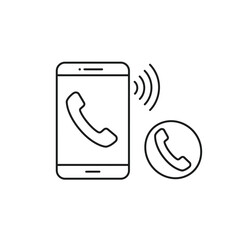 Ringing phone simple icon set. Smartphone ringing. Phone sign. Vector 