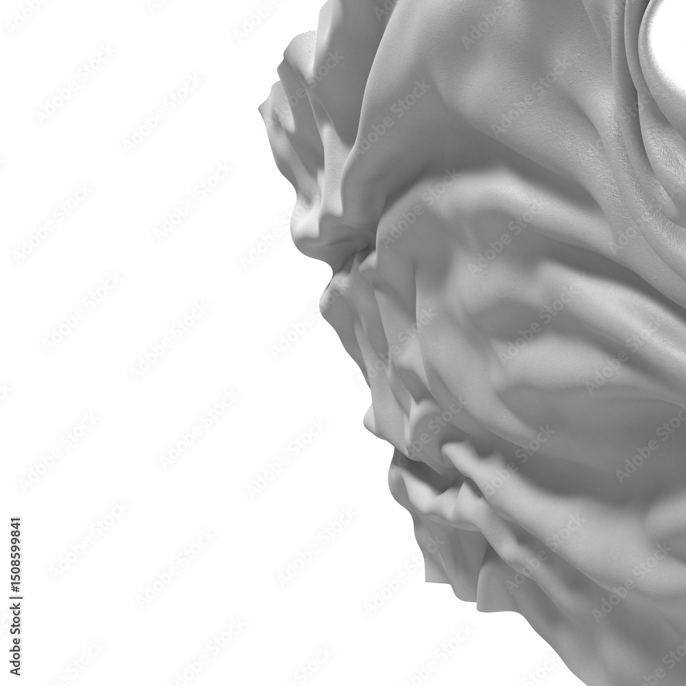 Poster a close-up of a white fabric with a smooth, silky texture. the fabric is draped and folded, creating