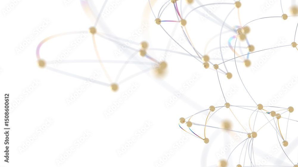 Poster abstract network with connected dots