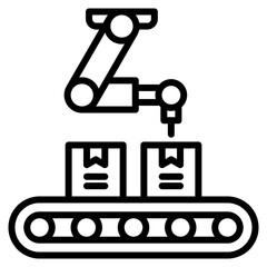Industrial Automation line icon