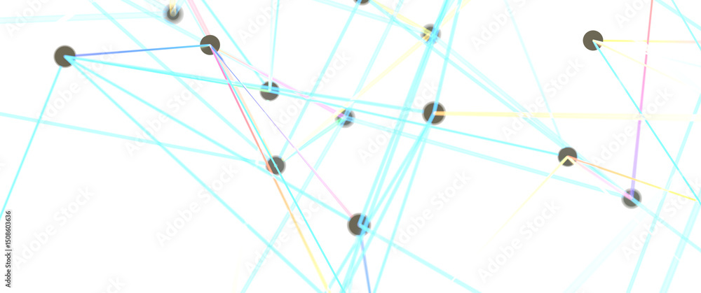 Aufkleber abstract geometric pattern with intersecting lines and dots