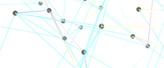 Abstract Geometric Pattern with Intersecting Lines and Dots