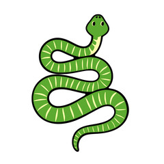 Naklejka premium green snake vector illustration