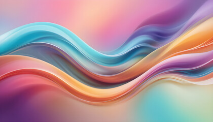 Fluid Gradient Waves in Soft Pastel Colors