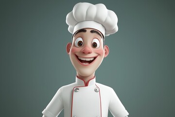 chef smiling in realistic by generative ai
