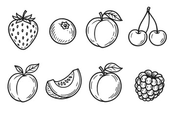 Fruit Sketch Icons