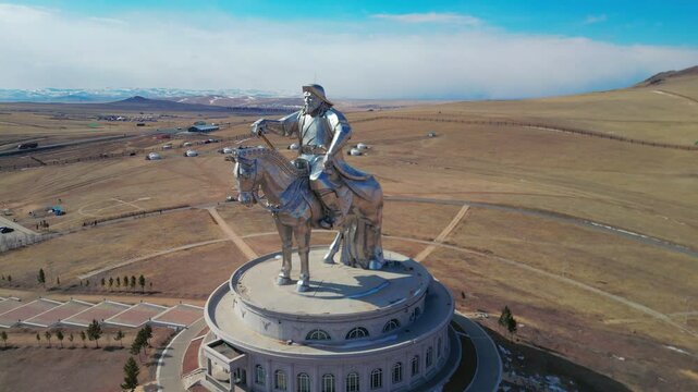 Ulaanbaatar, mongolia - 2 may 2025 Genghis Khan Statue Complex is a 40 metre tall statue of Genghis Khan 
