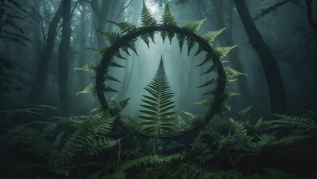 Fern Shape Show Circinate Vernation On The Shoot