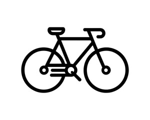 Fototapeta premium Thin Line Art Bike Logo For Cyclists