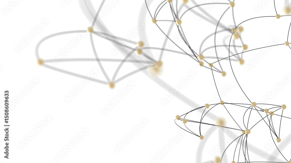 Poster abstract network with connected nodes