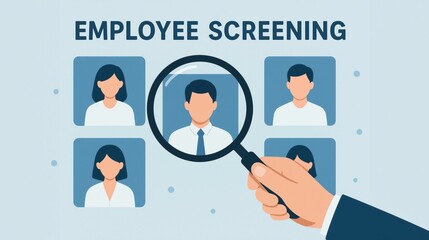 interview employee screening process concept of employee verification and recruitment for job placement