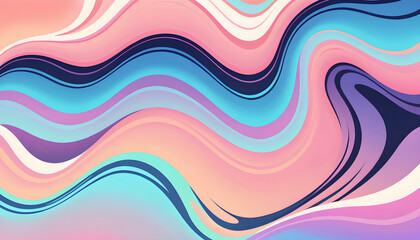Fluid Gradient Waves in Soft Pastel Colors