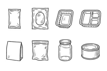 Hand-Drawn Packaging Icons