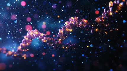 Vibrant Double Helix Structure Illuminated in Cosmic Colors