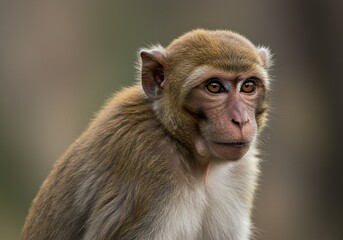 Fototapeta premium Close-up of a monkey, attentive gaze