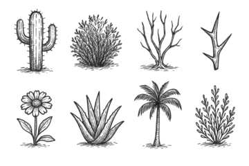 Hand-Drawn Desert Icons