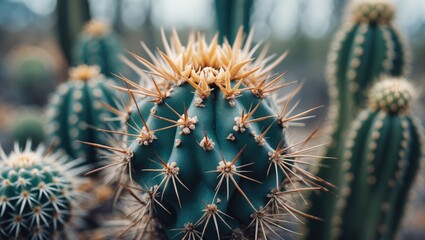 Close Up Of A Cactus Thorns