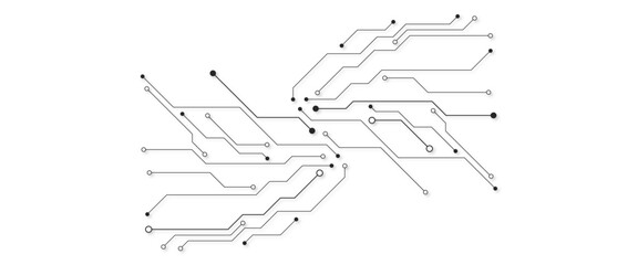 Abstract futuristic circuit board Illustration, Circuit board with various technology elements. Circuit board pattern for technology background. Vector illustration