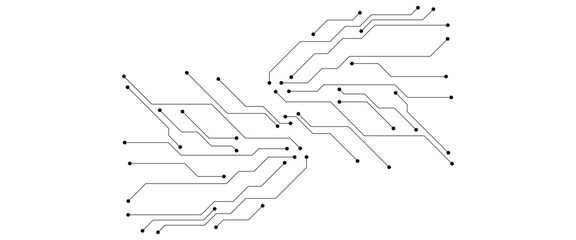 Abstract futuristic circuit board Illustration, Circuit board with various technology elements. Circuit board pattern for technology background. Vector illustration