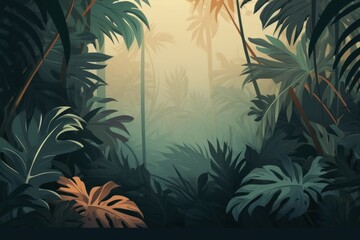 Naklejka premium Jungle backgrounds vegetation outdoors.