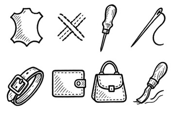 Hand-Drawn Leather Tools