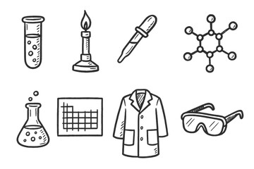 Hand-Drawn Science Icons
