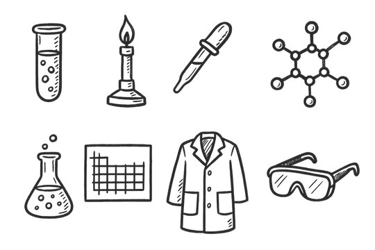 Hand-Drawn Science Icons