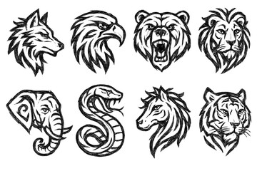 Obraz premium Tribal Animal Icons