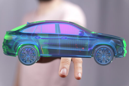 3D model of a sleek, futuristic SUV. Perfect for automotive, technology, and innovation concepts.