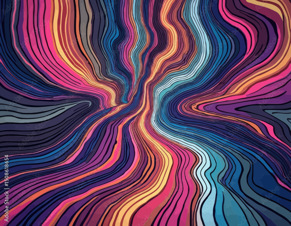 Poster abstract colorful wave background with dynamic lines