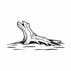 Obraz premium Hand-drawn sketch vector illustration of a woman's silhouette on the beach, symbolizing beauty and fashion