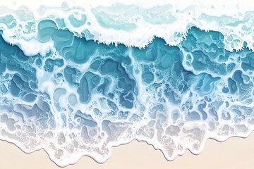 Natural water movement with clean ocean wave patterns
