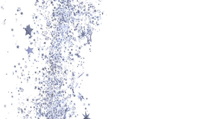 Sparkling silver stars on white. Perfect for holidays, celebrations, and magical designs.