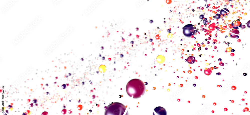 Aufkleber abstract background with colorful bubbles floating on white.