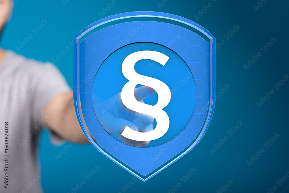 Poster online legal shield. protect your data and privacy. secure your digital future.