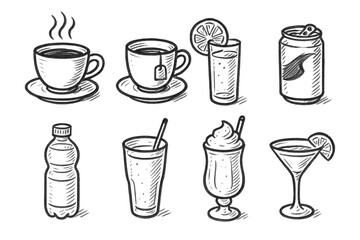 Hand-drawn Drink Icons