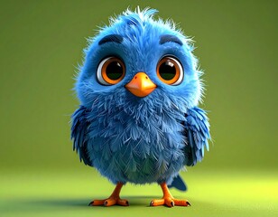 Cute blue bird