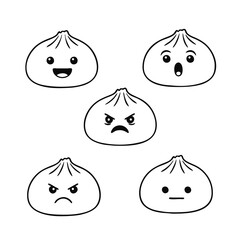 vector illustration of an bakpao