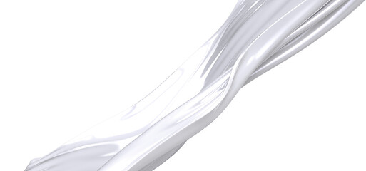 Close-up of a white fabric with soft folds and creases. The abstract texture creates a smooth and elegant background.