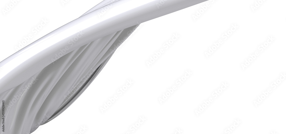 Leinwandbilder close-up of a white fabric with soft folds and creases. the abstract texture creates a smooth and el