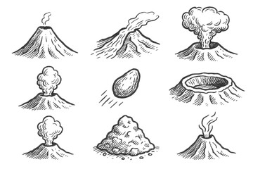 Volcano Icon Sketches