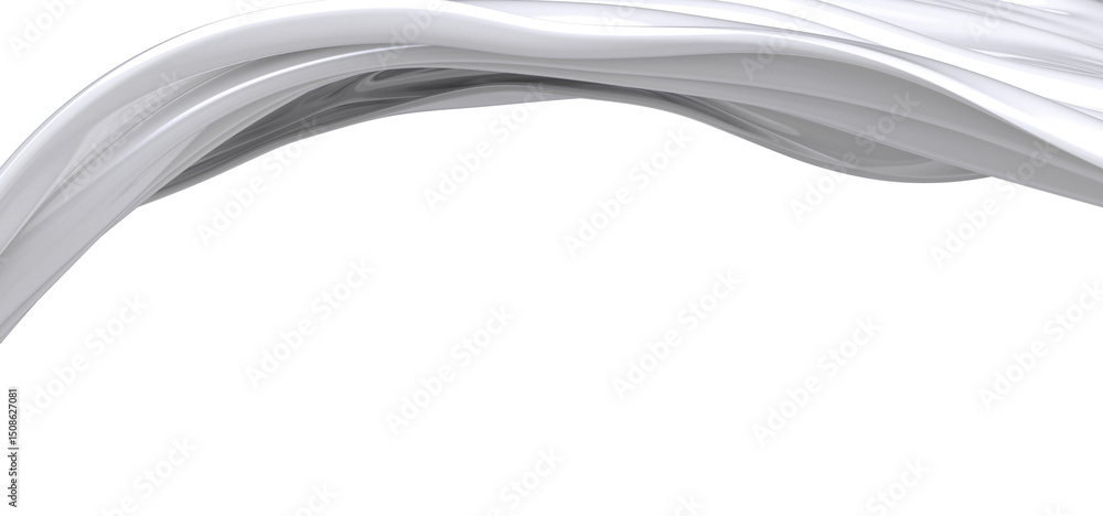 Leinwandbilder close-up of a white fabric with soft folds and creases. the abstract texture creates a smooth and el