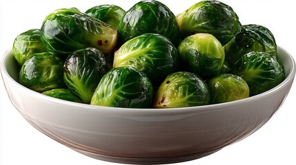 Roasted Brussels Sprouts Bowl with Food Photography.