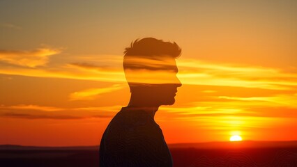 silhouette of a man