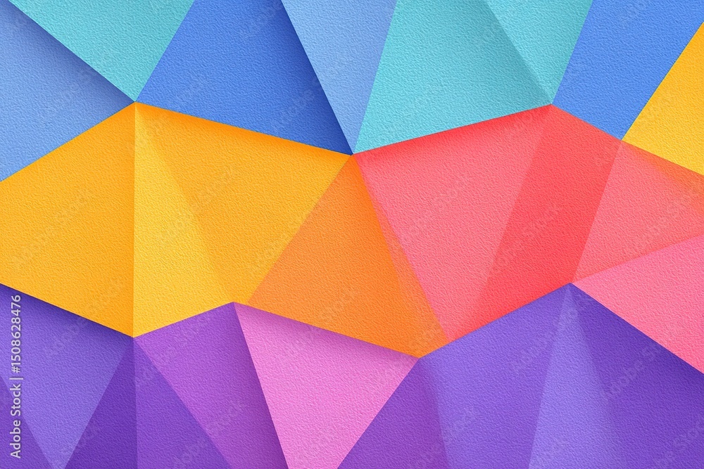 Aufkleber vibrant geometric patterns create a colorful abstract backdrop for creativity