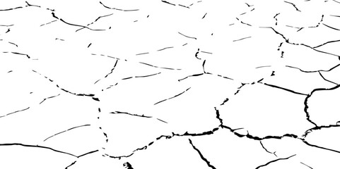  Close-up abstract vector illustration of a network of dark, irregular cracks against a solid black background, resembling a dry, fractured surface.